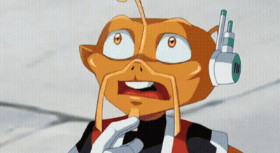 A Cartoon Character With An Antenna On His Head GIF