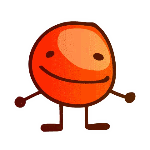 A Cartoon Character With Arms And Legs Is Smiling Sticker
