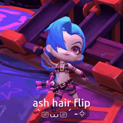 A Cartoon Character With Ash Hair Flip In The Corner GIF
