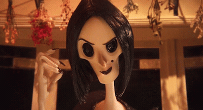 A Cartoon Character With Black Hair And Big Eyes Is Holding A Cigarette GIF