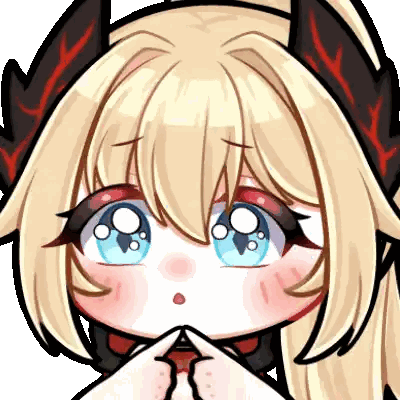 A Cartoon Character With Blonde Hair And Blue Eyes Has A Surprised Look On Her Face Sticker