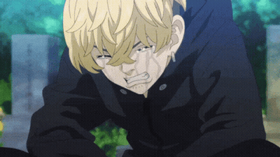A Cartoon Character With Blonde Hair Is Crying GIF