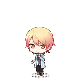A Cartoon Character With Blonde Hair Is Making A Funny Face With His Eyes Closed Sticker