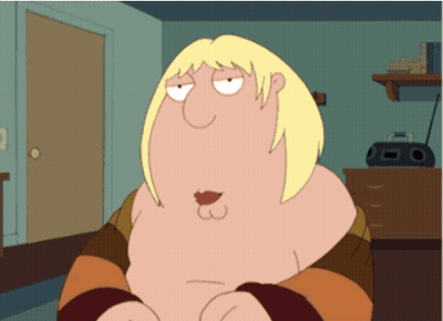 A Cartoon Character With Blonde Hair Is Sitting In A Room With A Boombox In The Background GIF