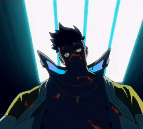A Cartoon Character With Blood Coming Out Of His Nose GIF