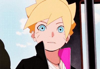 A Cartoon Character With Blue Eyes And Yellow Hair GIF