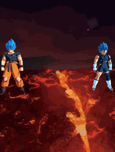 A Cartoon Character With Blue Hair And A Black Outfit GIF