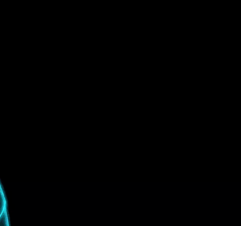 A Cartoon Character With Blue Hair Is Surrounded By A Purple Light GIF