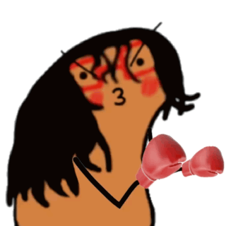 A Cartoon Character With Boxing Gloves Has The Number 3 On His Face GIF