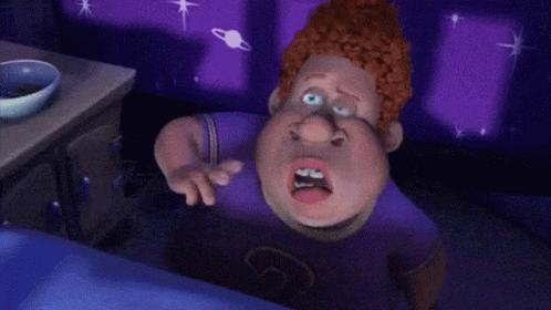 A Cartoon Character With Braces On His Teeth Is Making A Funny Face GIF