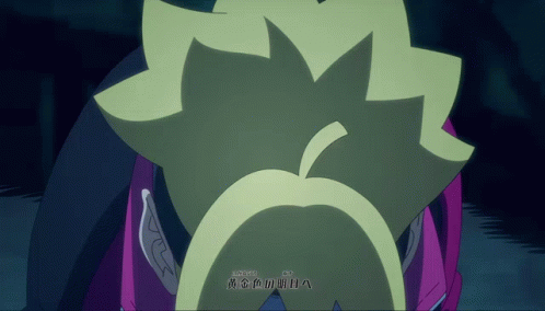 A Cartoon Character With Chinese Writing On The Bottom Of It GIF