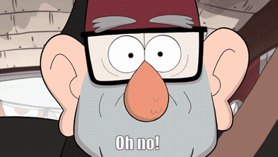 A Cartoon Character With Glasses And A Nose Saying Oh No GIF