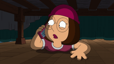 A Cartoon Character With Glasses And A Pink Hat GIF