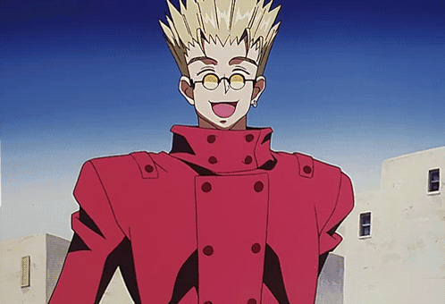 A Cartoon Character With Glasses And A Red Jacket GIF