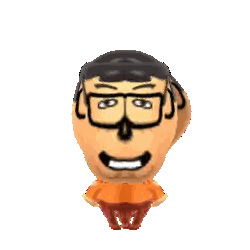 A Cartoon Character With Glasses And A Smile On His Face . Sticker