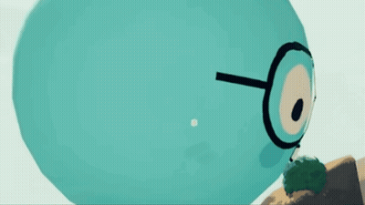 A Cartoon Character With Glasses And A Surprised Expression On His Face GIF