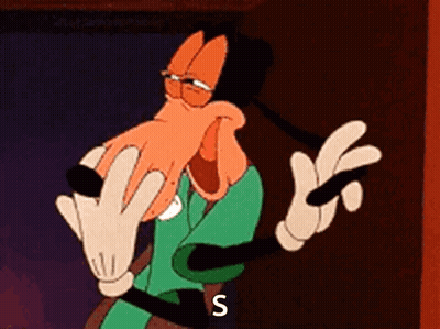 a cartoon character with glasses and gloves is making a funny face .