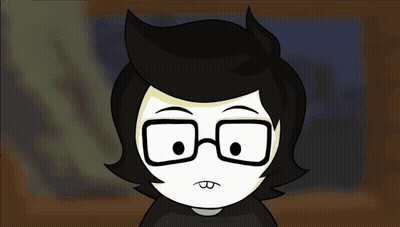 A Cartoon Character With Glasses Has A Surprised Look On Her Face GIF