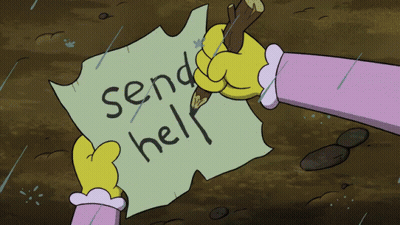 A Cartoon Character With Glasses Is Holding A Piece Of Paper To A Pigeon GIF