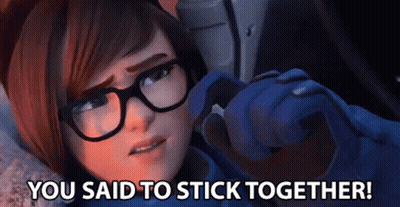 A Cartoon Character With Glasses Is Laying Down And Saying `` You Said To Stick Together ! '' GIF
