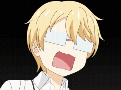 A Cartoon Character With Glasses On His Eyes Making A Funny Face GIF