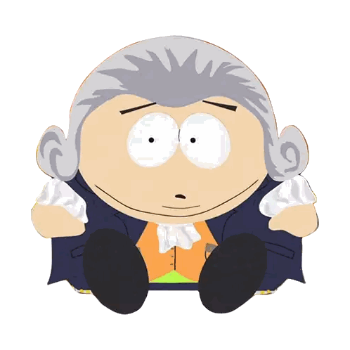 A Cartoon Character With Gray Hair And White Eyes Is Sitting On The Floor Sticker