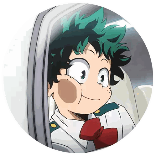 A Cartoon Character With Green Hair And A Red Bow Tie Looks Out A Window Sticker