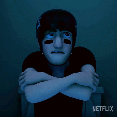 A Cartoon Character With His Arms Crossed And The Word Netflix Below Him GIF