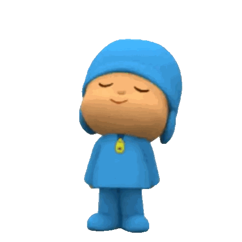 A Cartoon Character With His Eyes Closed And A Yellow Pendant Around His Neck Sticker