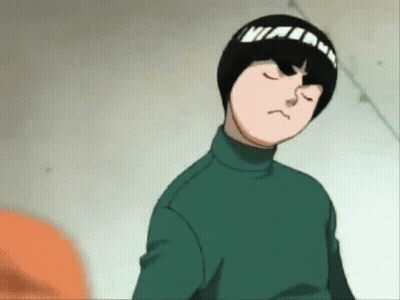 A Cartoon Character With His Eyes Closed Is Wearing A Green Turtleneck And A Black Beanie . GIF