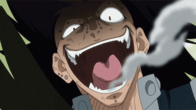 A Cartoon Character With His Mouth Open And Smoke Coming Out Of His Mouth GIF