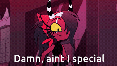A Cartoon Character With Horns And The Words Damn Aint I Special GIF