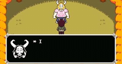 A Cartoon Character With Horns Is Talking To Another Character With The Letter I On The Screen GIF