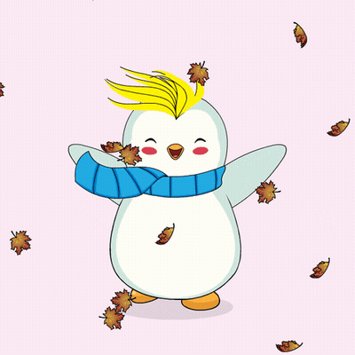 A Cartoon Character With Leaves On His Back GIF