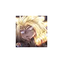 A Cartoon Character With Long Blonde Hair And Glasses Is Holding A Fireball . Sticker