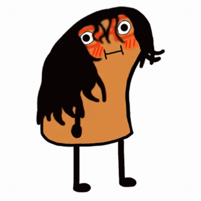 A Cartoon Character With Long Hair Is Holding A Colorful Box GIF