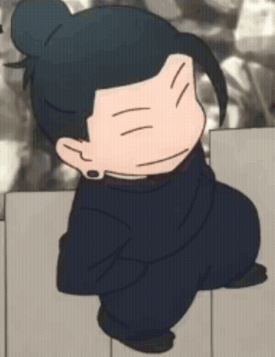 A Cartoon Character With Long Hair Is Sitting On A Ledge . GIF
