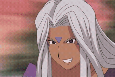 A Cartoon Character With Long White Hair And A Triangle On Her Forehead GIF