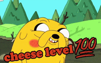 A Cartoon Character With Mountains In The Background Says Cheese Level 700 GIF