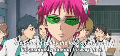 A Cartoon Character With Pink Hair And Green Glasses Says " As You Can Tell By The Look On My Face GIF