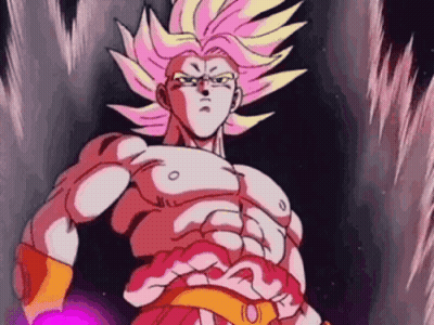 A Cartoon Character With Pink Hair And Yellow Hair Is Holding A Purple Ball . GIF