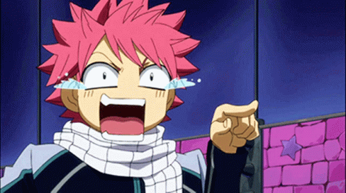 A Cartoon Character With Pink Hair Is Crying And Pointing At Something GIF