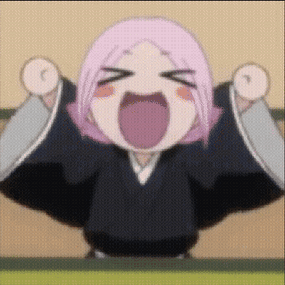 A Cartoon Character With Pink Hair Is Screaming With Her Mouth Open GIF