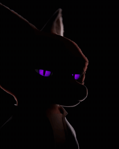 A Cartoon Character With Purple Eyes And The Words " But If We Survive We 'Ll Become Legends " GIF