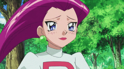 A Cartoon Character With Purple Hair And A White Shirt With A Red Letter D On It GIF