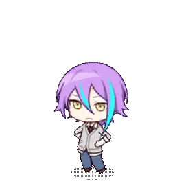 A Cartoon Character With Purple Hair And Blue Streaks Is Standing With His Hands On His Hips And Looking Angry . Sticker