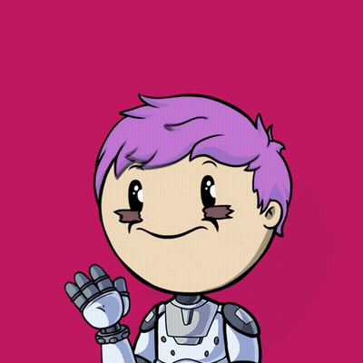 A Cartoon Character With Purple Hair And The Words See Ya Later Above Him GIF