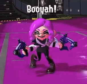 A Cartoon Character With Purple Hair Is Holding A Bow And Arrow And Says Booyah . GIF