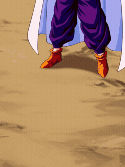 A Cartoon Character With Purple Pants And Orange Boots Is Standing On A Sandy Surface GIF