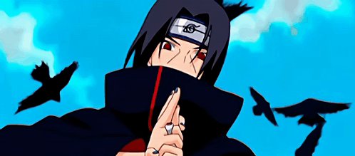 A Cartoon Character With Red Eyes And A Headband With The Letter S On It GIF